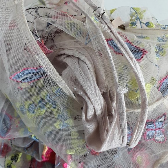 Free People Sheer Garden Mini Dress Petal Size S - Picture 7 of 9